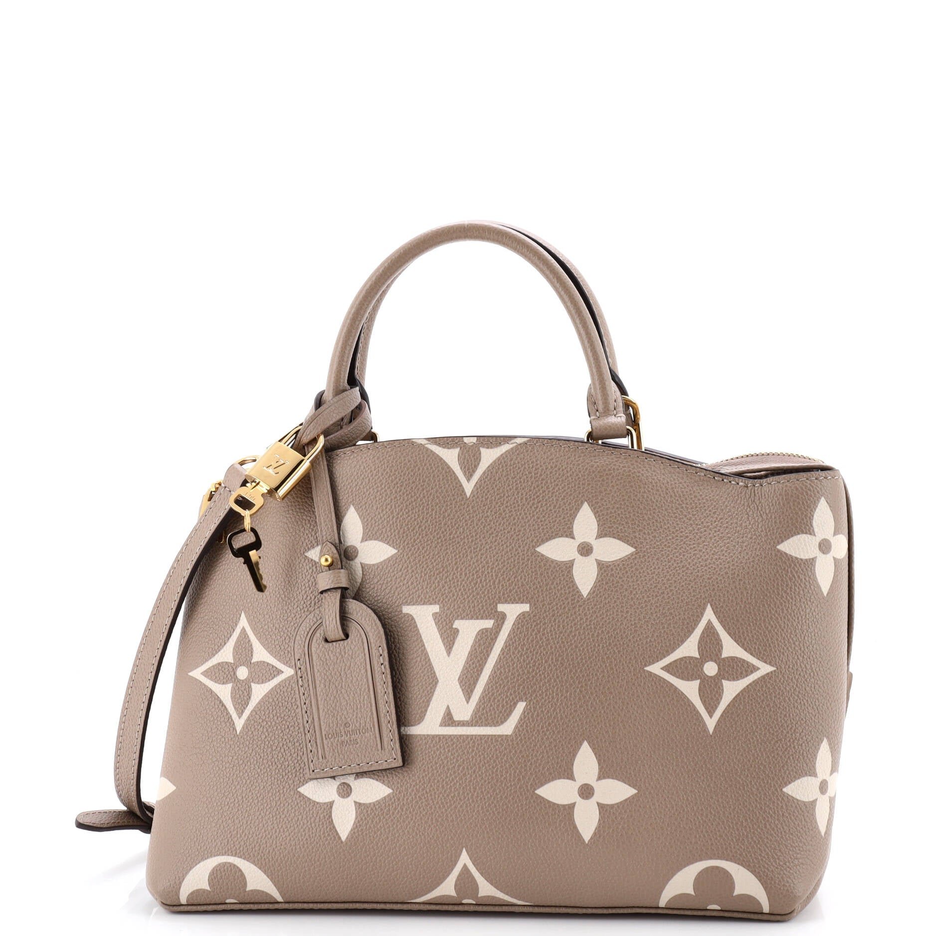 Louis Vuitton Petit Palais Handbag Bicolor Monogram Empreinte Giant