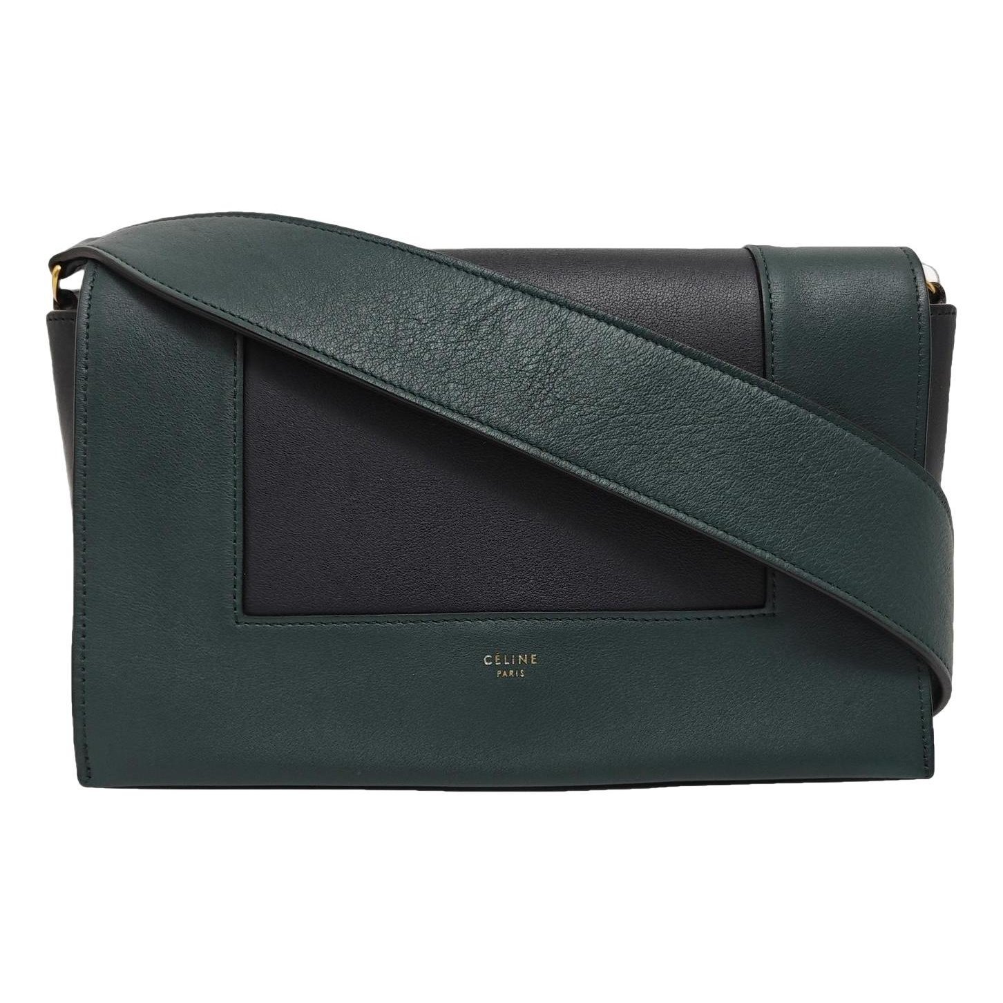 Frame leather handbag