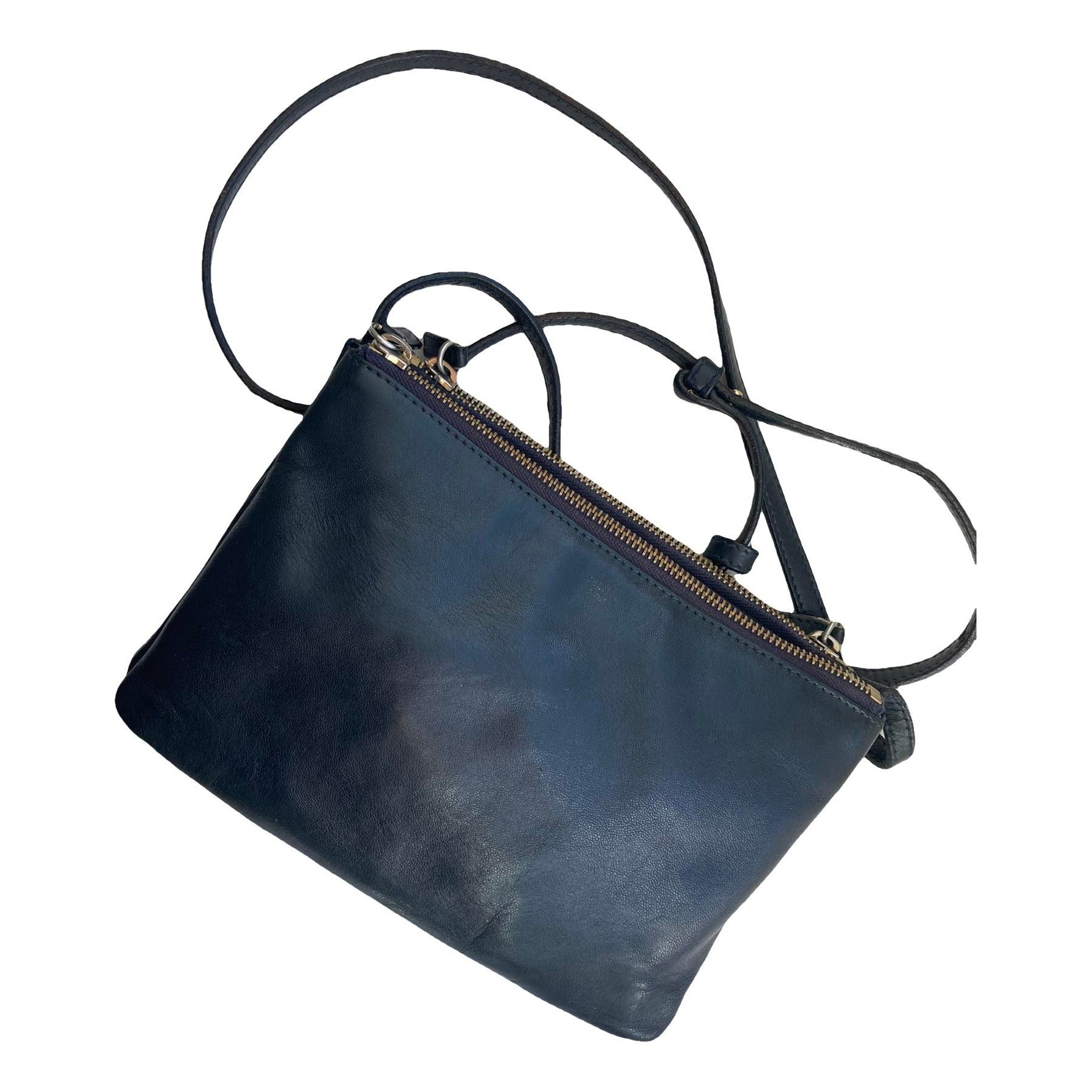 Trio leather crossbody bag