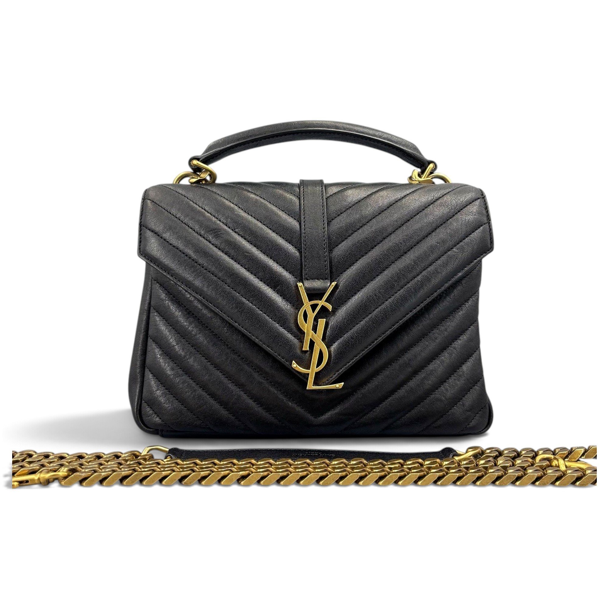 Saint Laurent Collége monogramme leather handbag