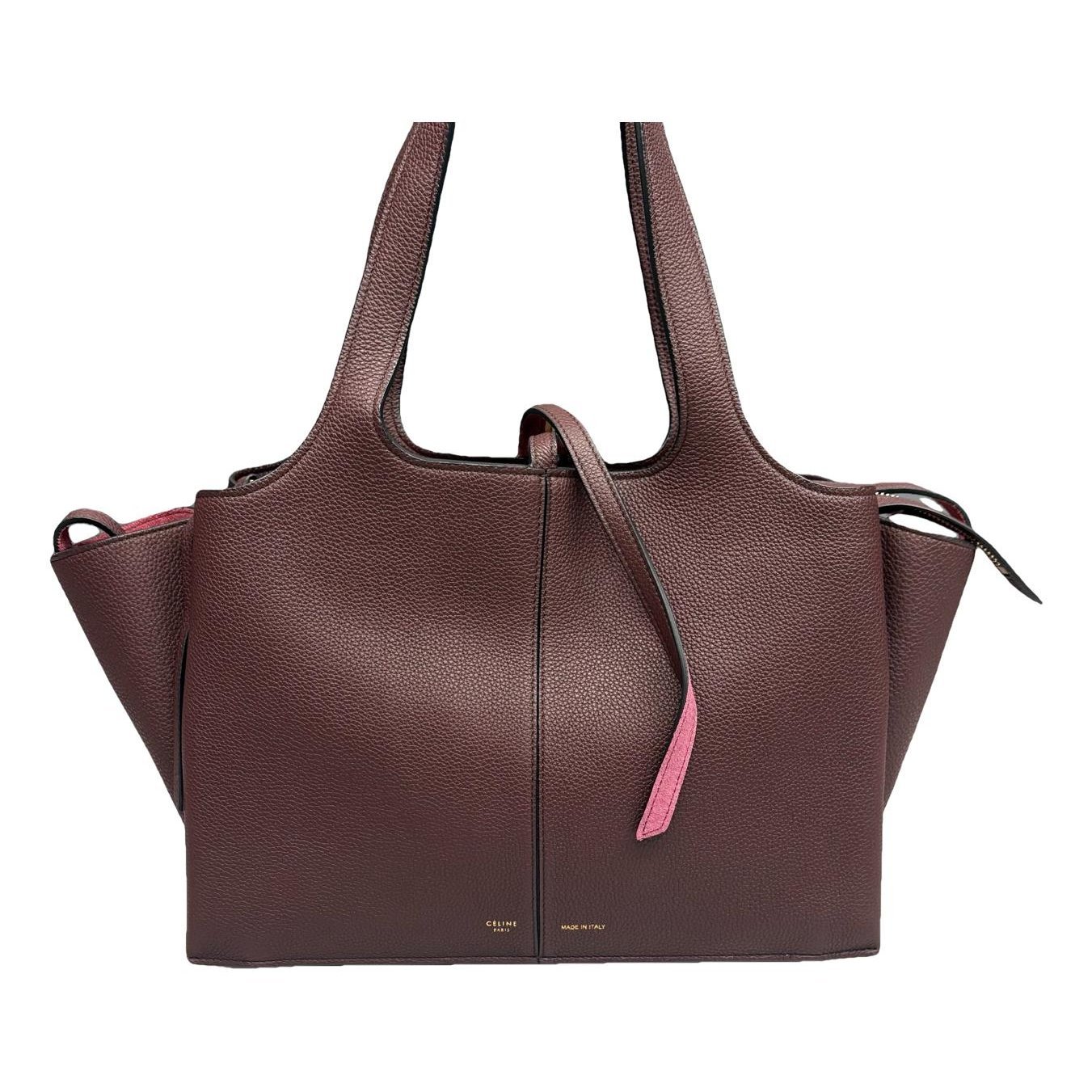 Tri-Fold leather handbag