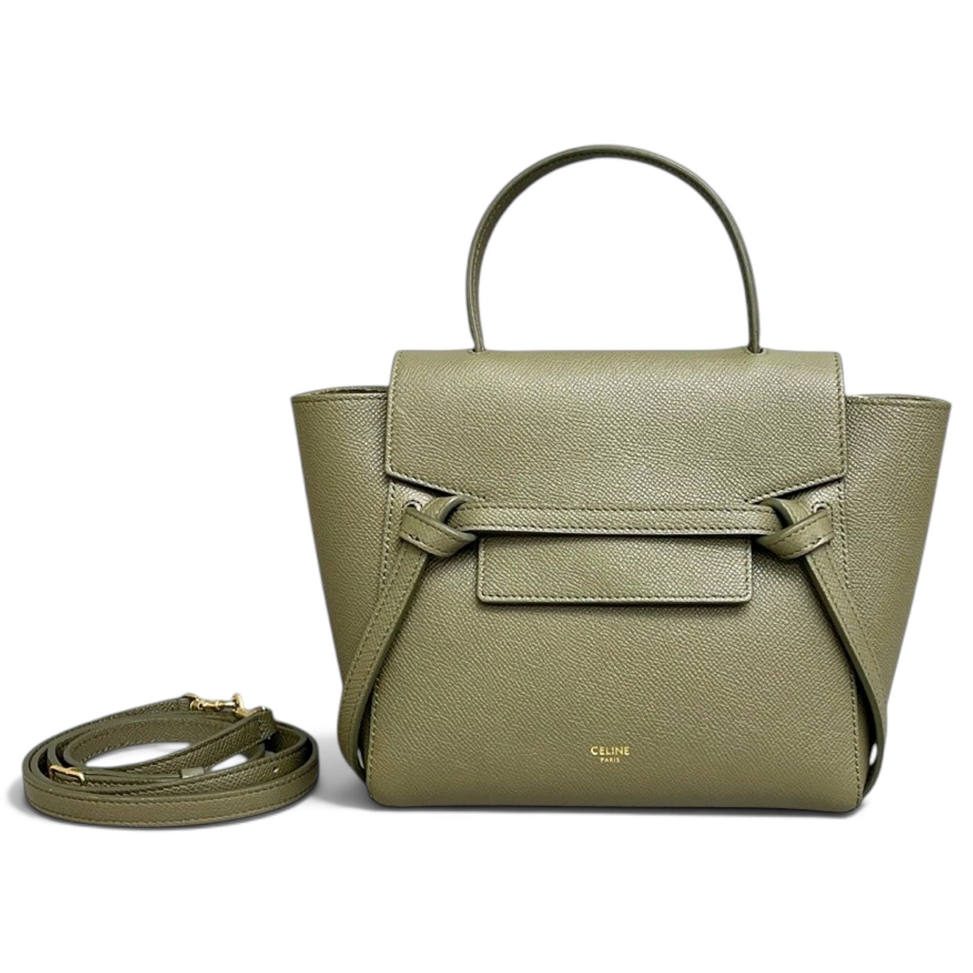 Belt leather handbag