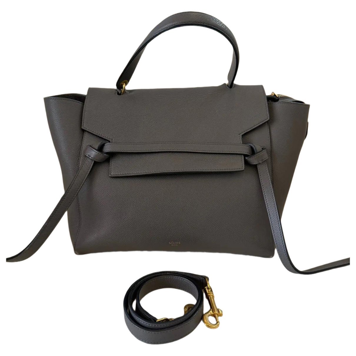 Belt leather handbag