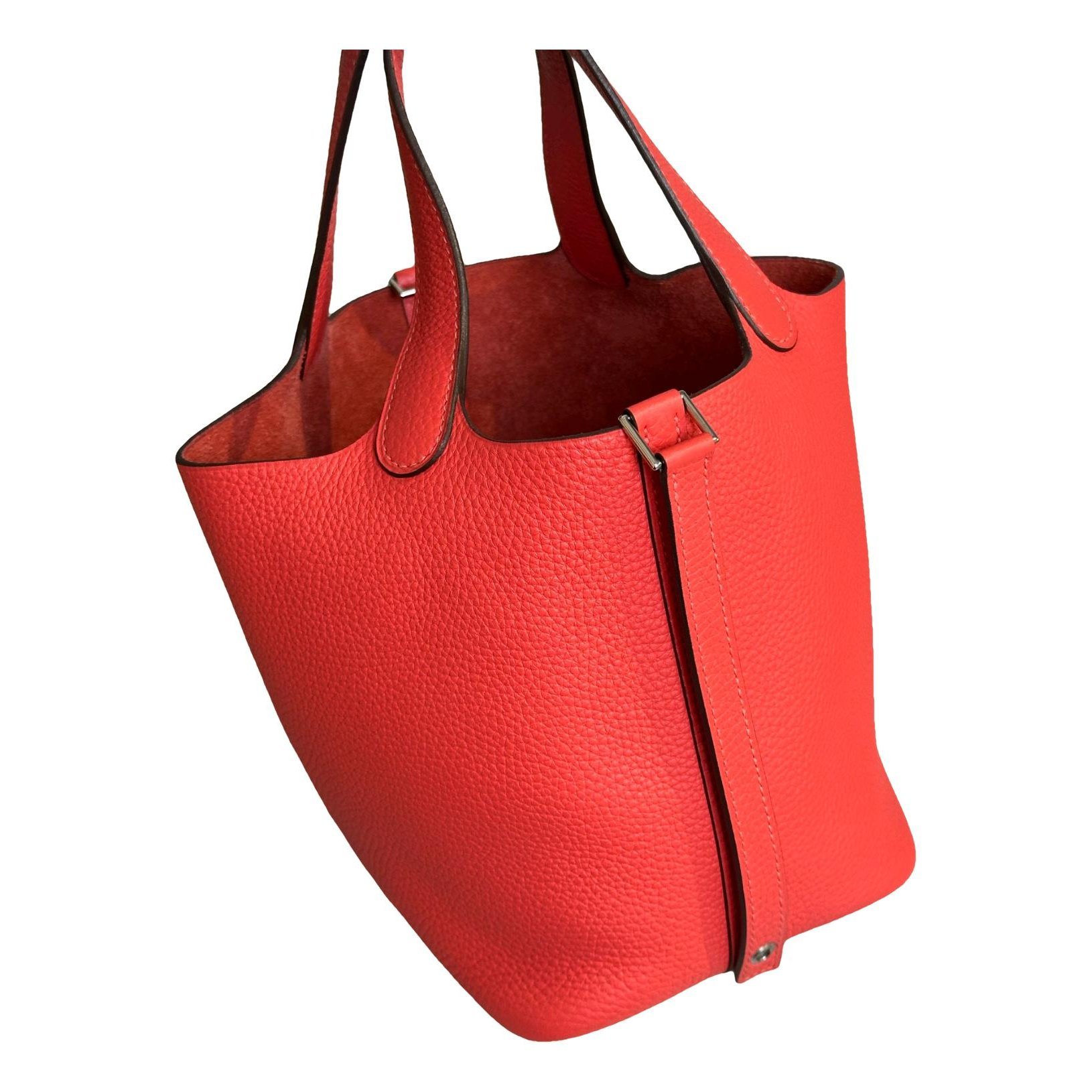 Picotin leather tote