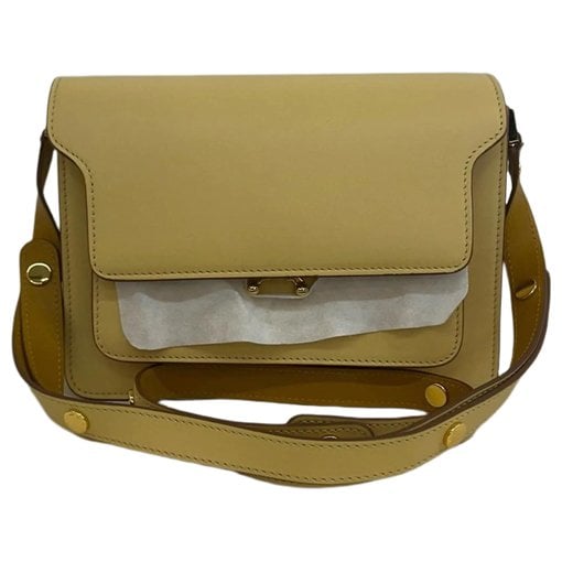Trunk leather crossbody bag