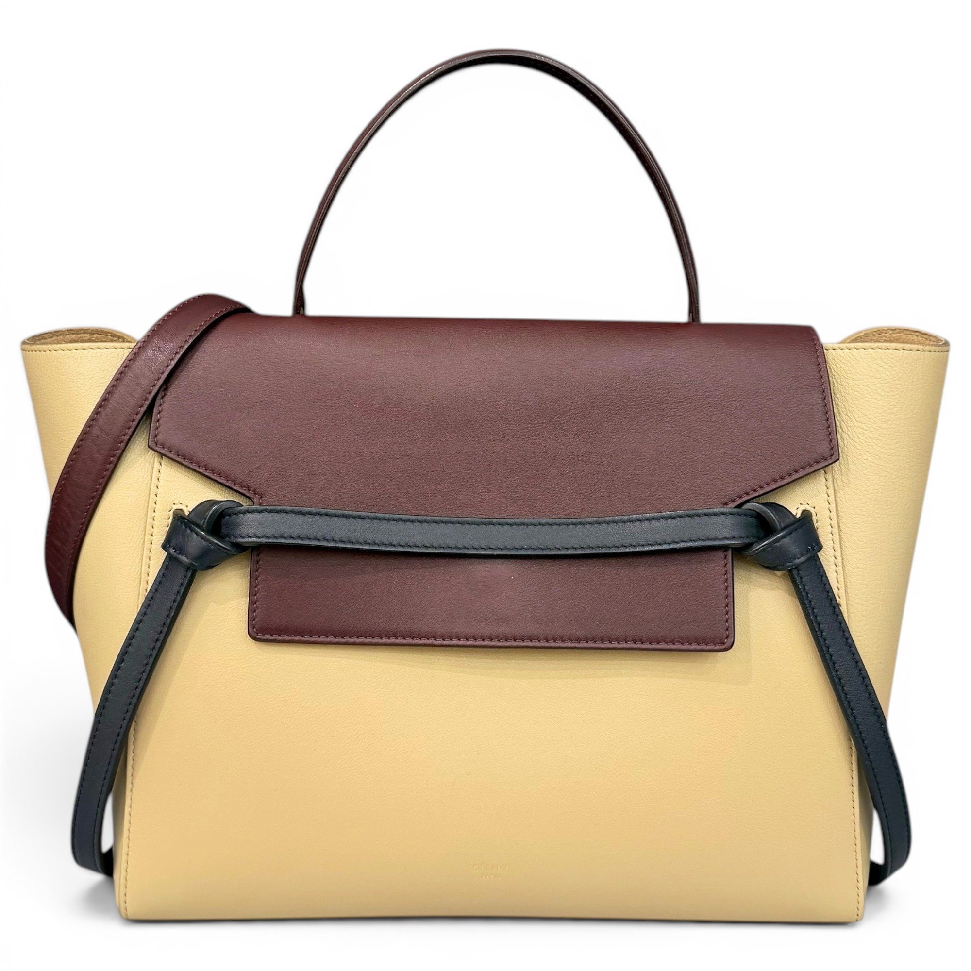 Belt pony-style calfskin handbag