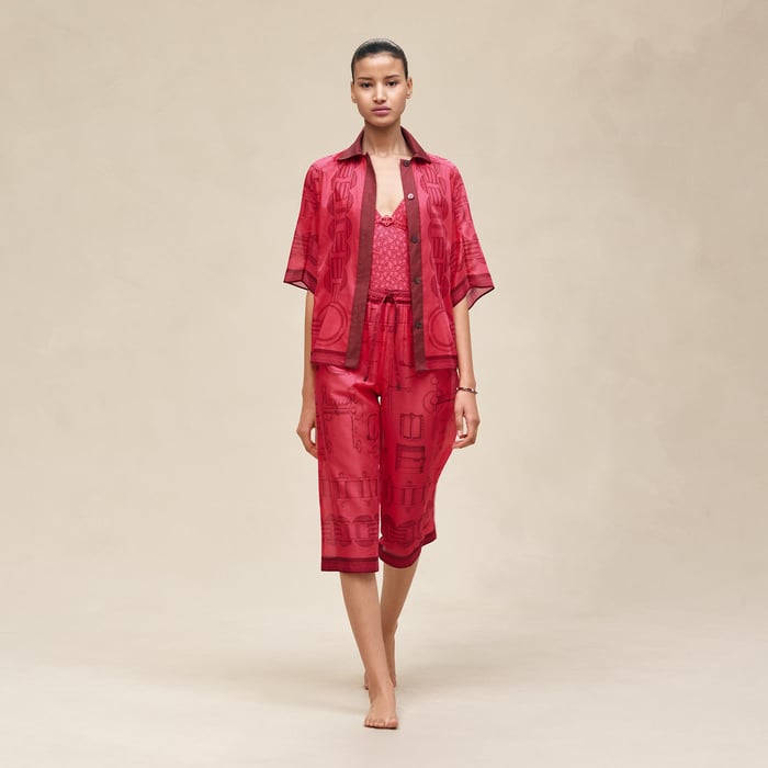 Rose Pivoine "Cahier Du Colporteur" Beach Shirt