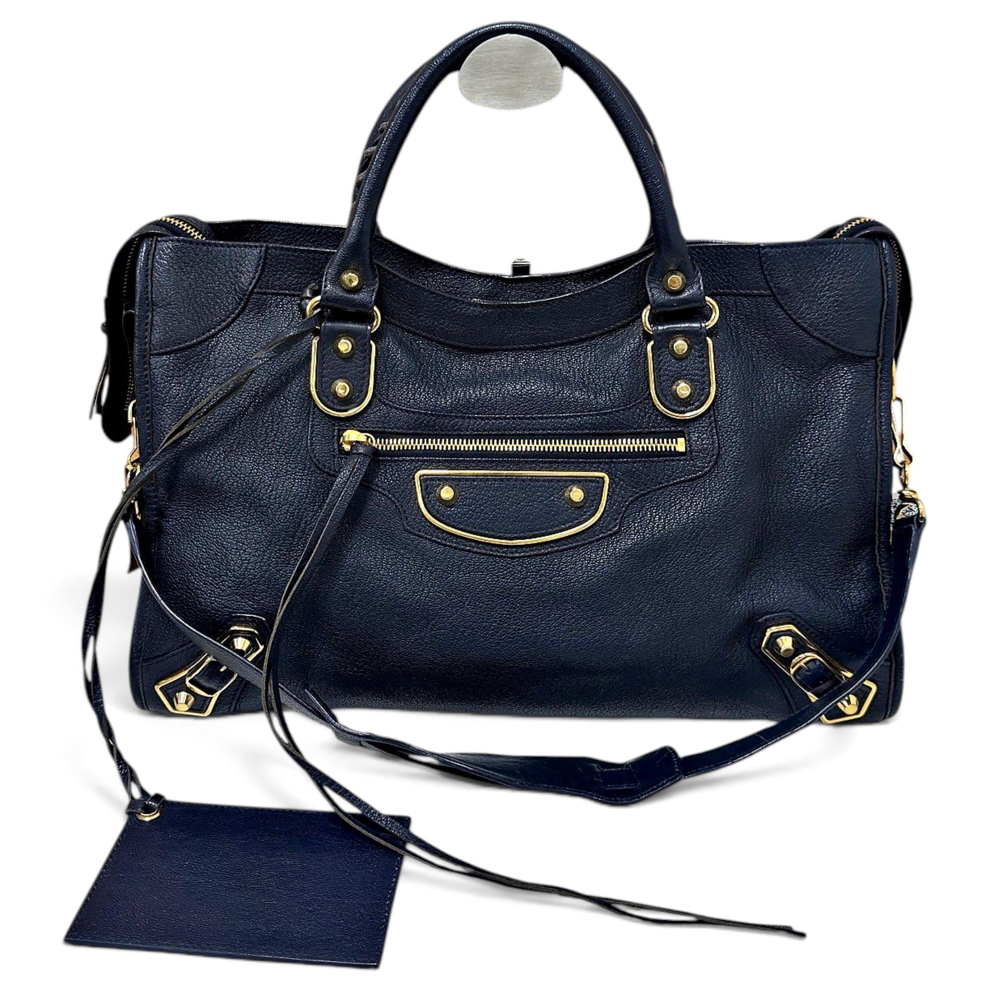 City leather handbag