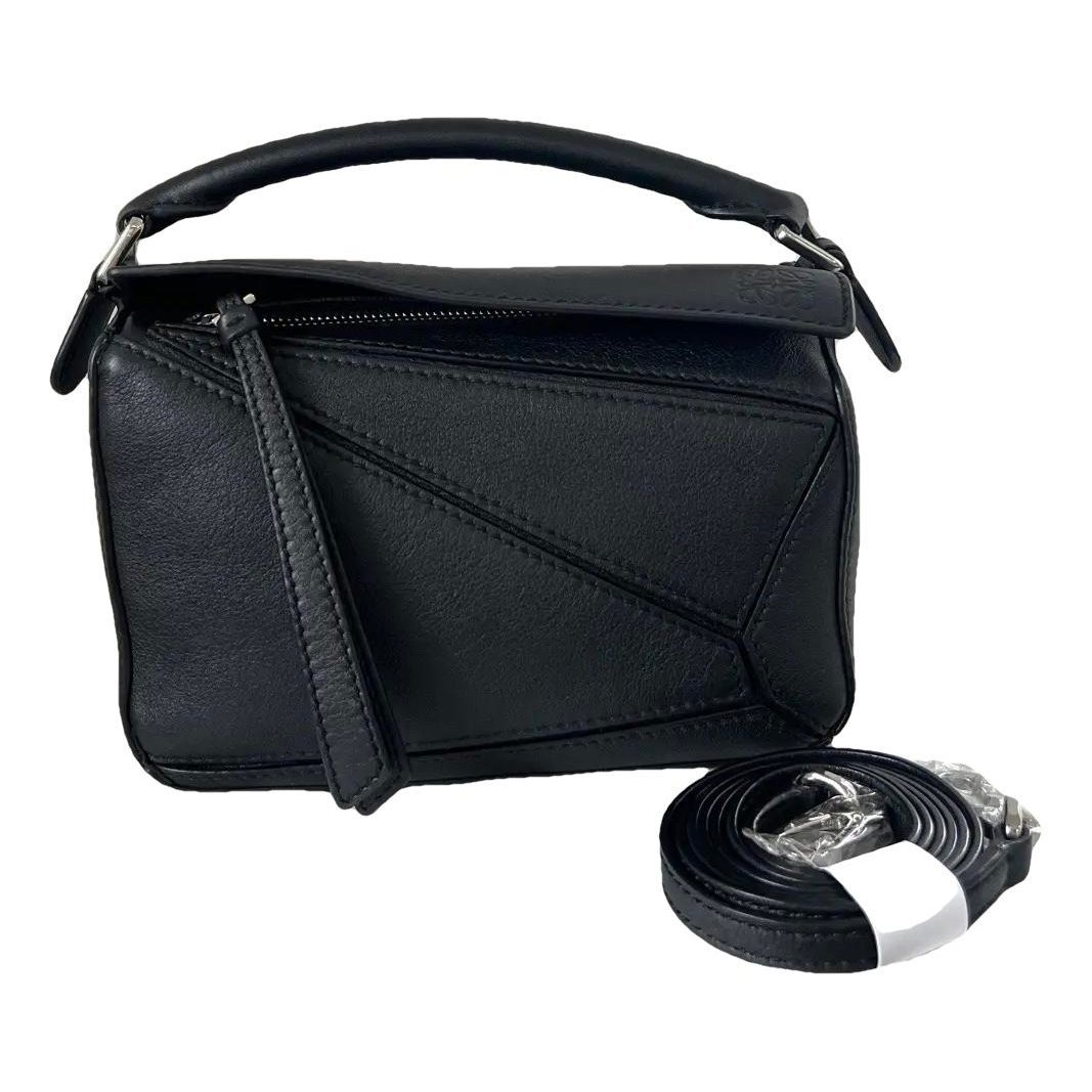 Puzzle leather handbag