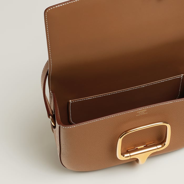 金色 Hermès Della Cavalleria Elan肩背包