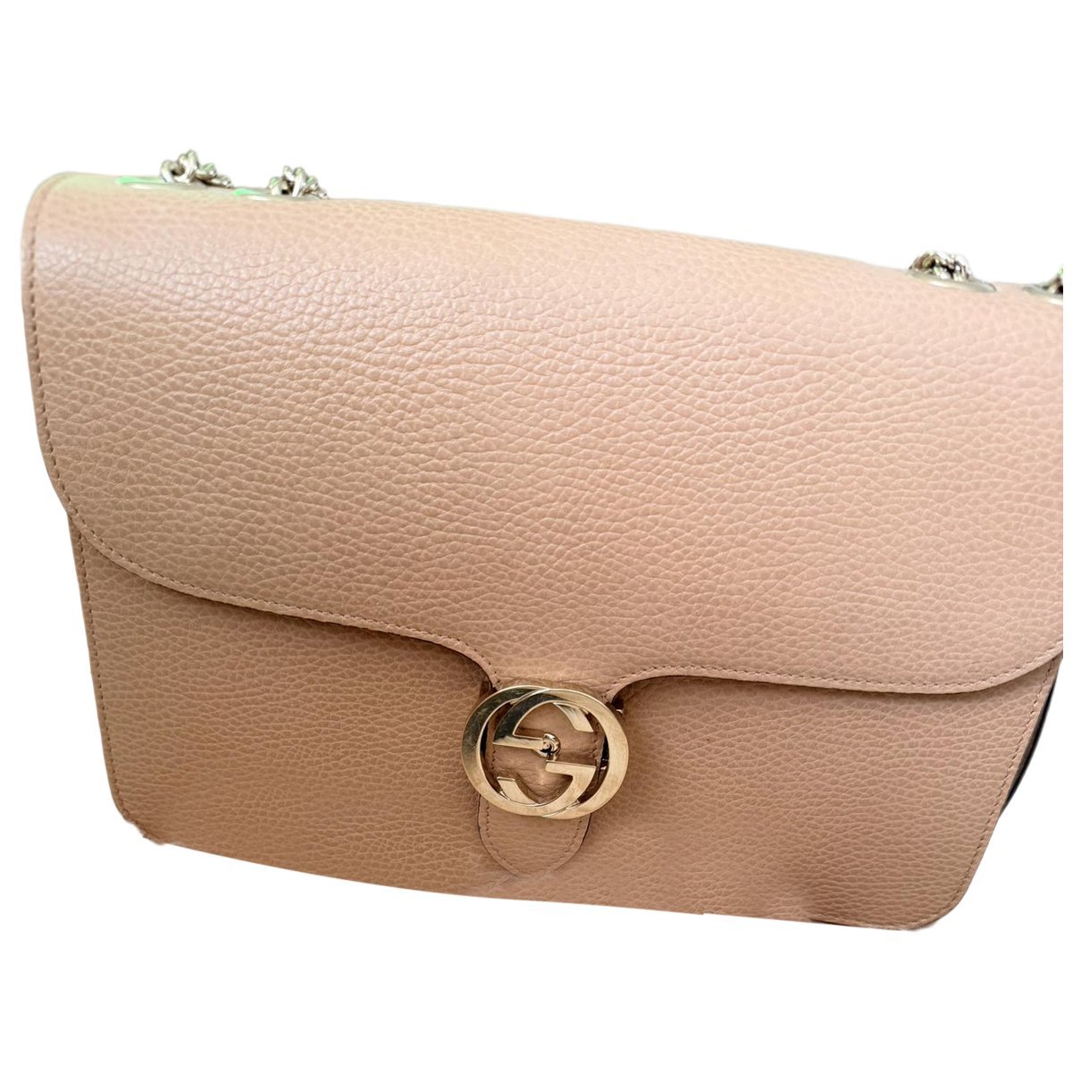 Interlocking leather crossbody bag