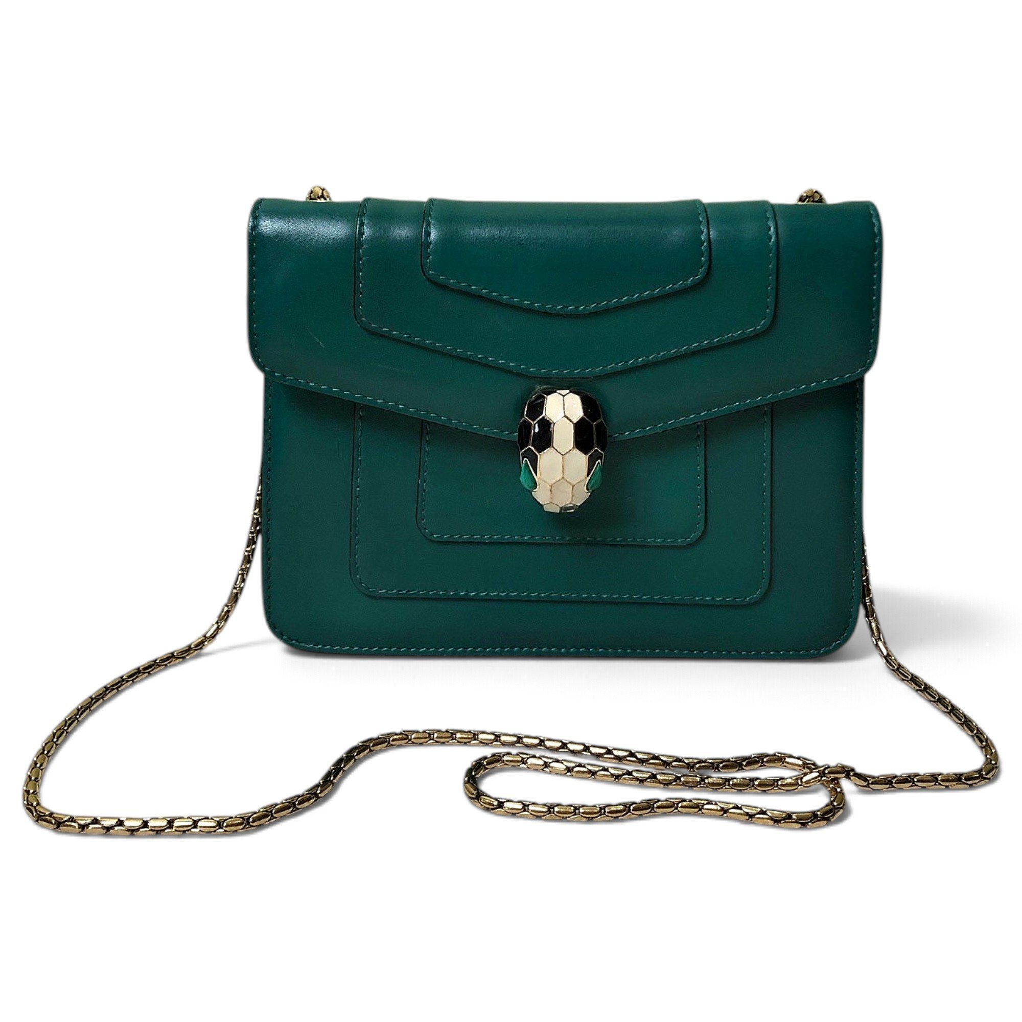 Serpenti leather handbag
