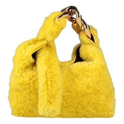 JW Anderson Chain faux fur handbag