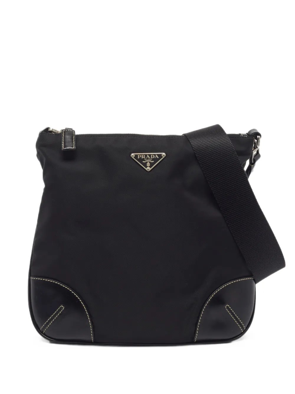 triangle-logo messenger bag
