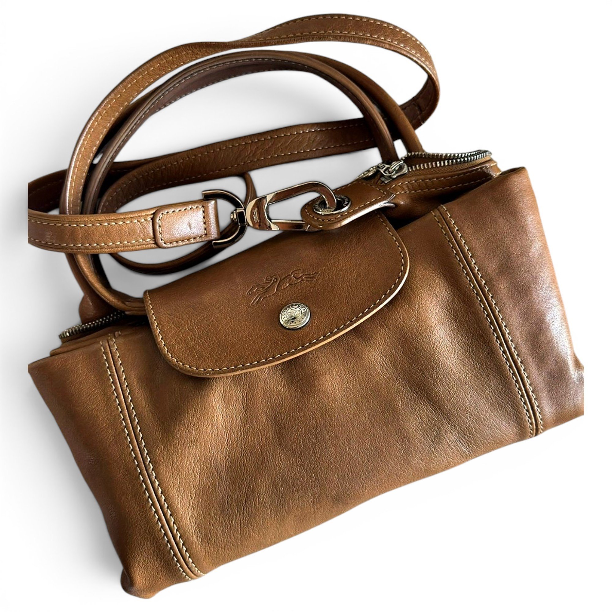 Pliage leather handbag