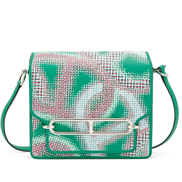 Hermes Limited Edition Menthe Swift Mini Roulis Circuit 18 Faubourg Palladium Hardware, 2021