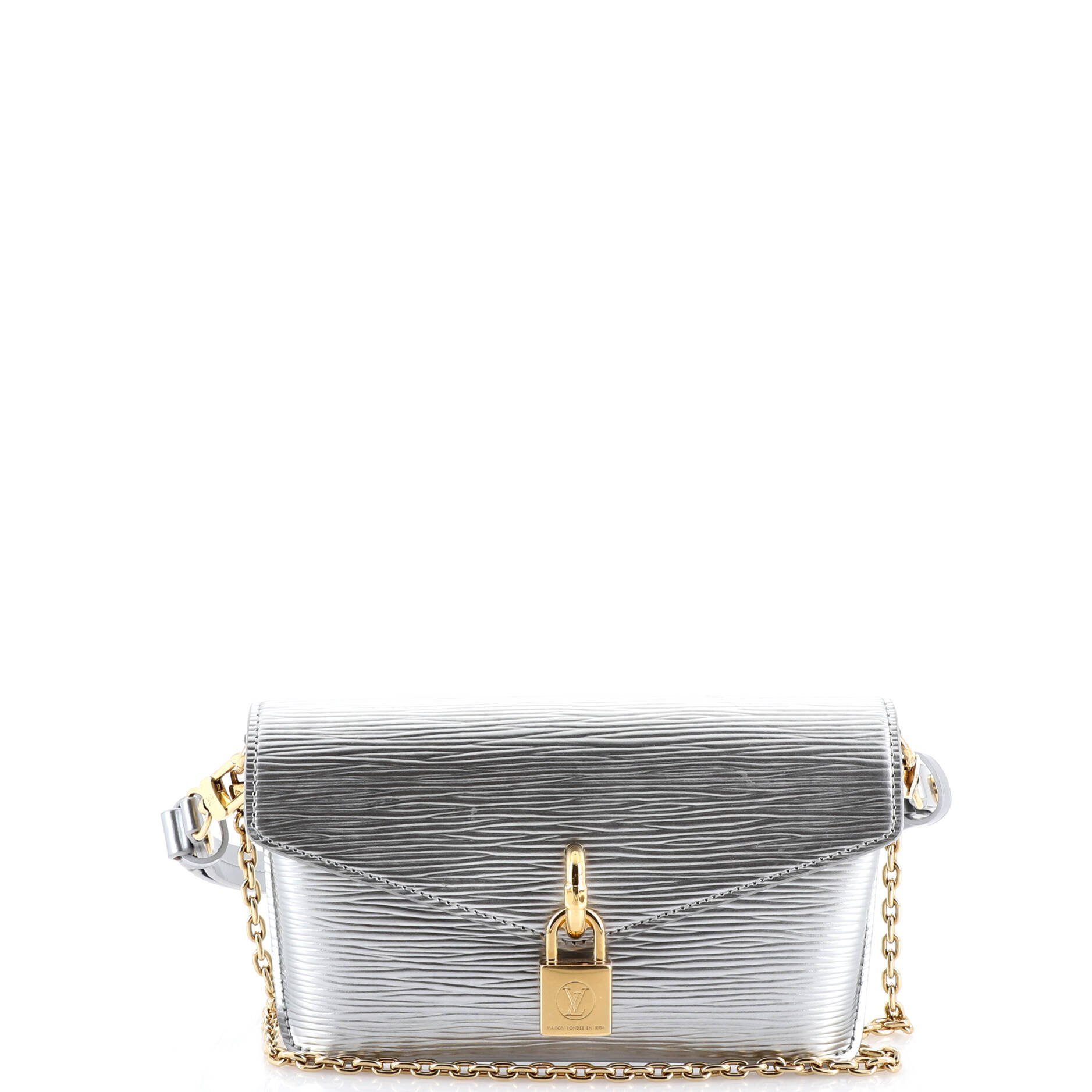 Padlock on Strap Handbag Epi Leather