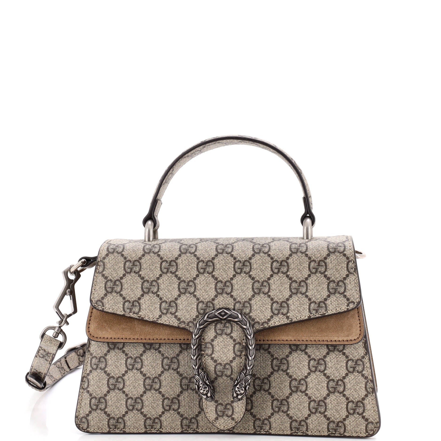 Dionysus Convertible Top Handle Bag GG Coated Canvas Small