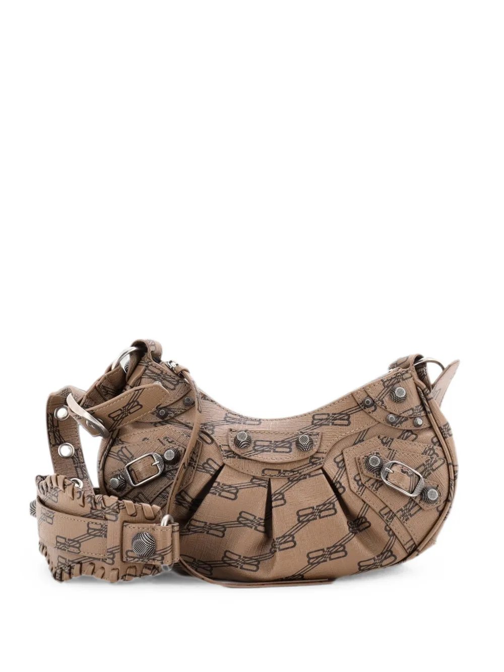 Le Cagole Giant Studs BB Monogram Coated Canvas XS shoulder bag