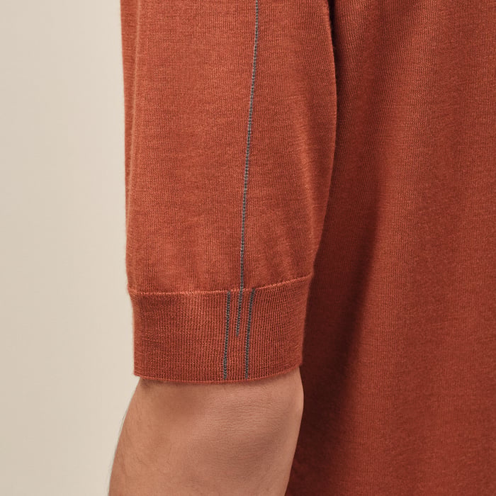 Orange Brûlé "H Etriviere" Crewneck Sweater