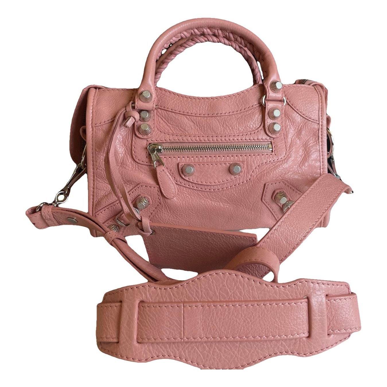 City leather handbag