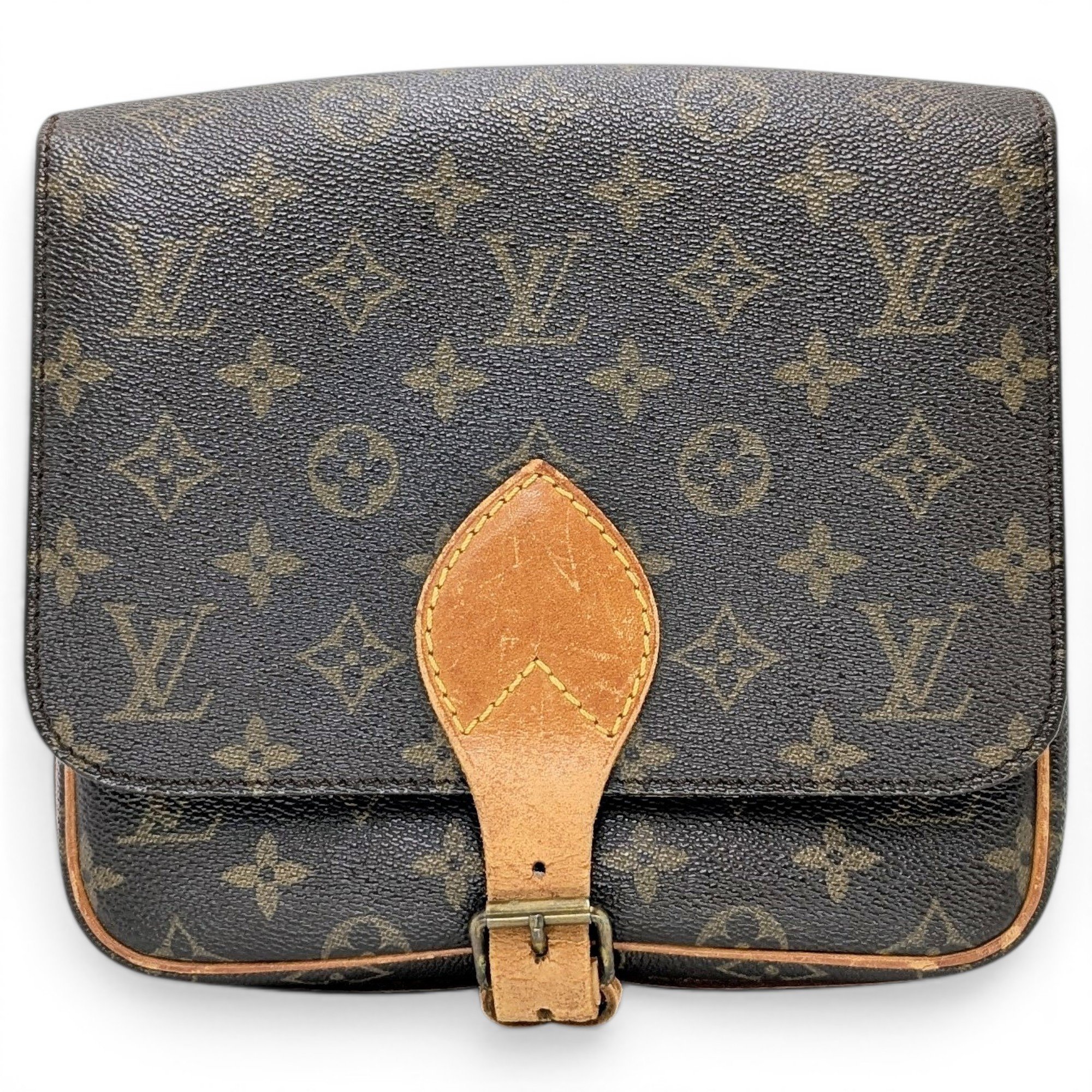 Cartouchière leather handbag