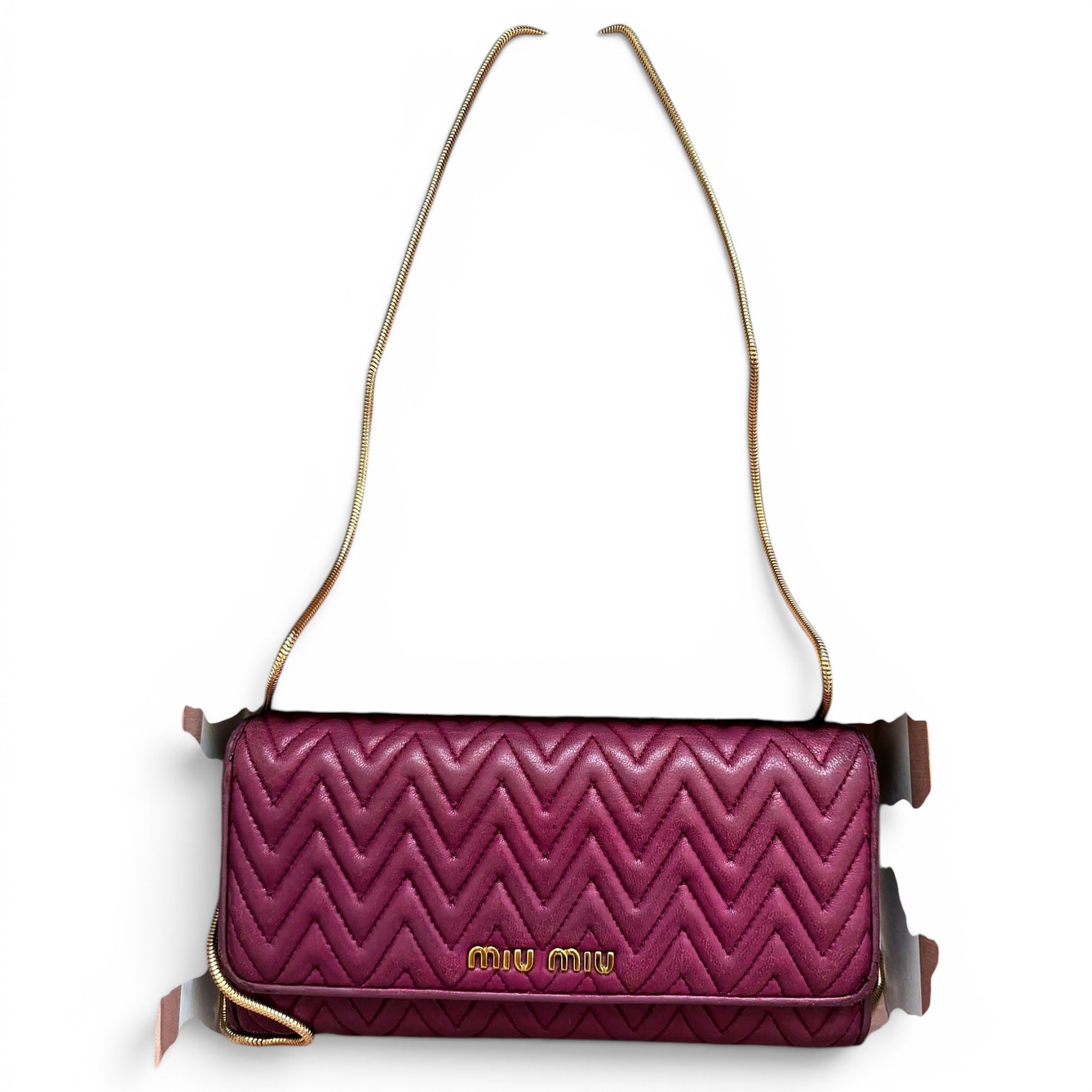 Leather clutch bag