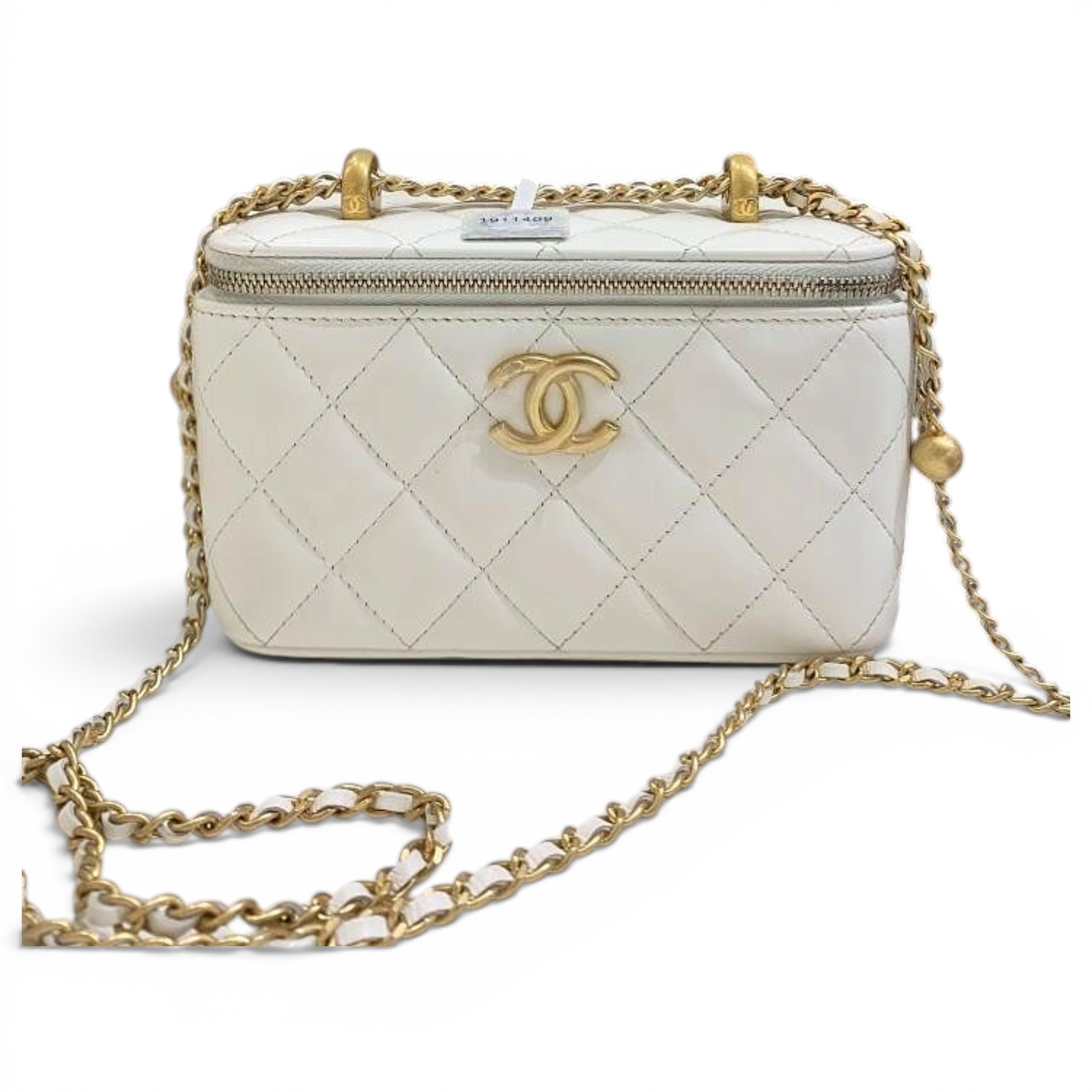 Vanity leather handbag