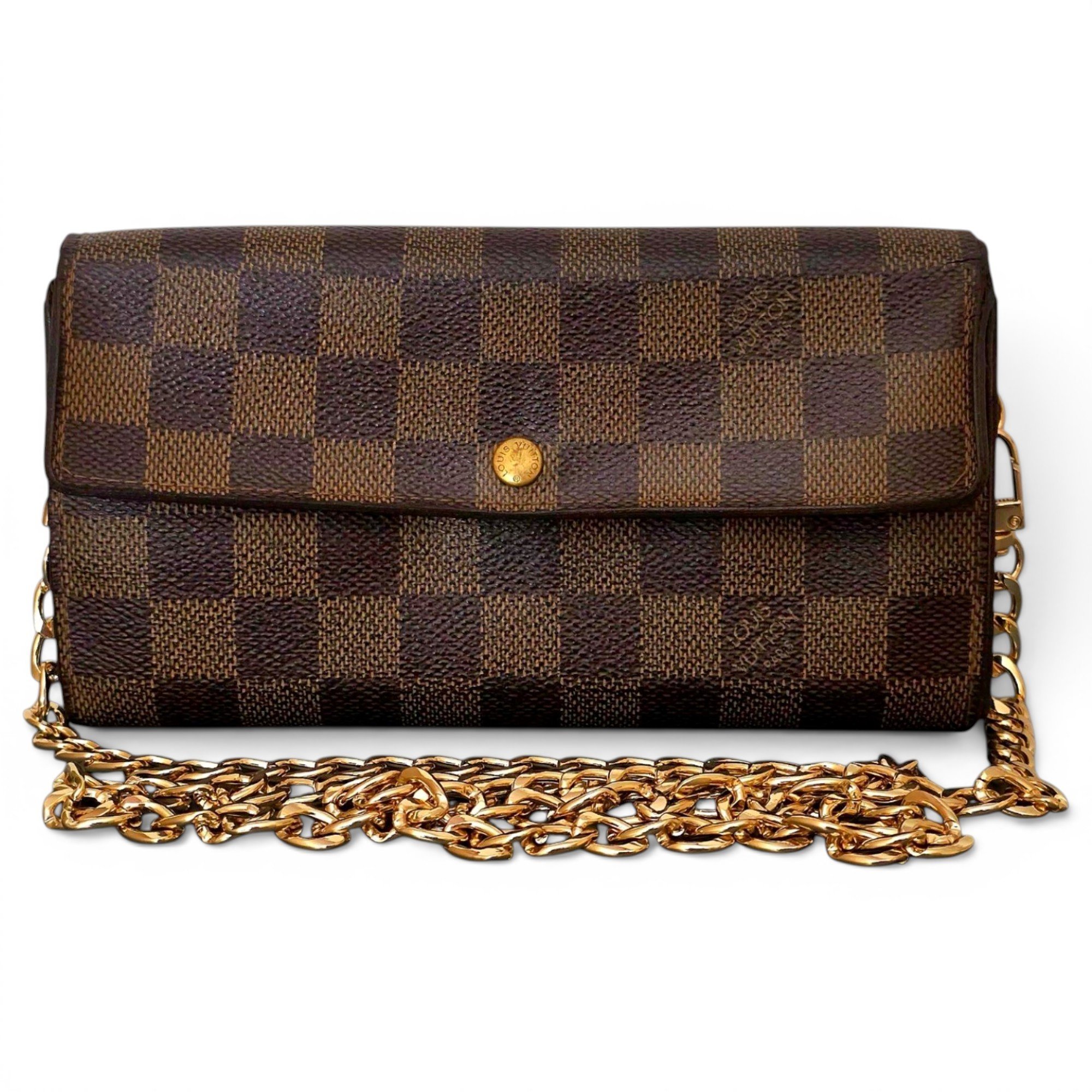 Leather clutch bag