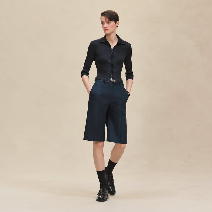 Noir Zipped Cardigan