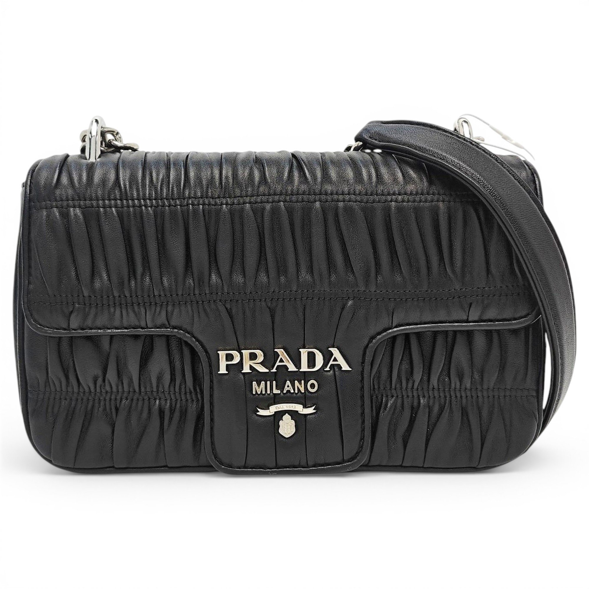 Diagramme leather handbag