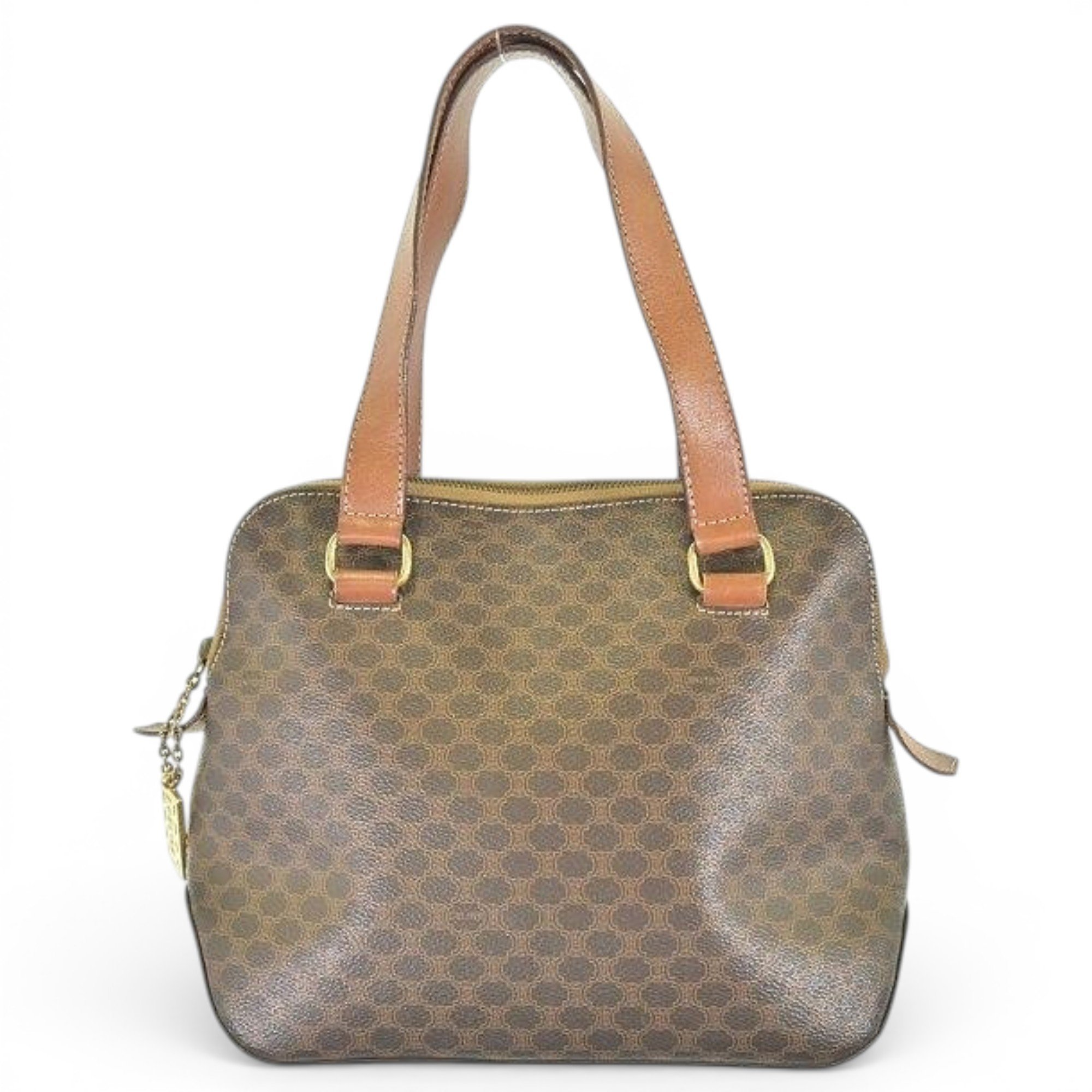 Gusset leather handbag
