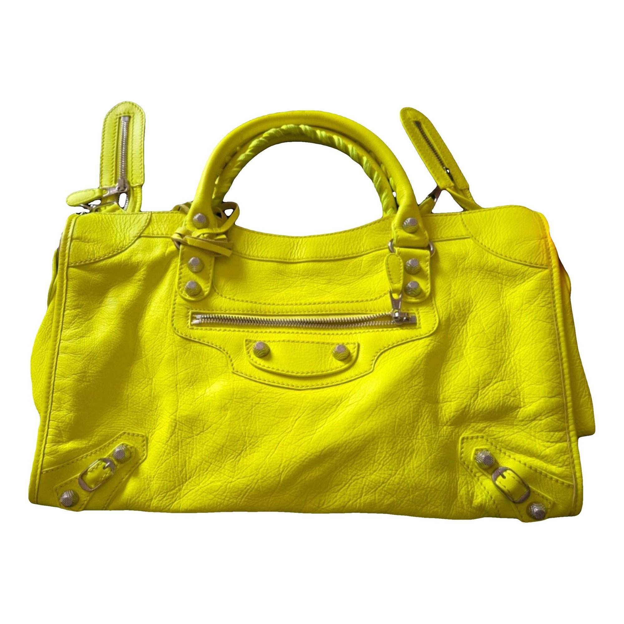 City leather handbag