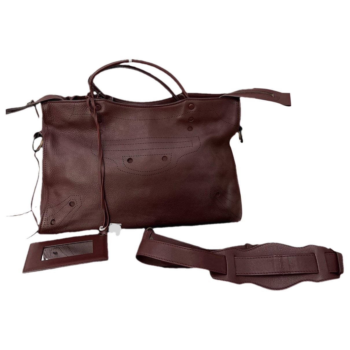 City leather handbag