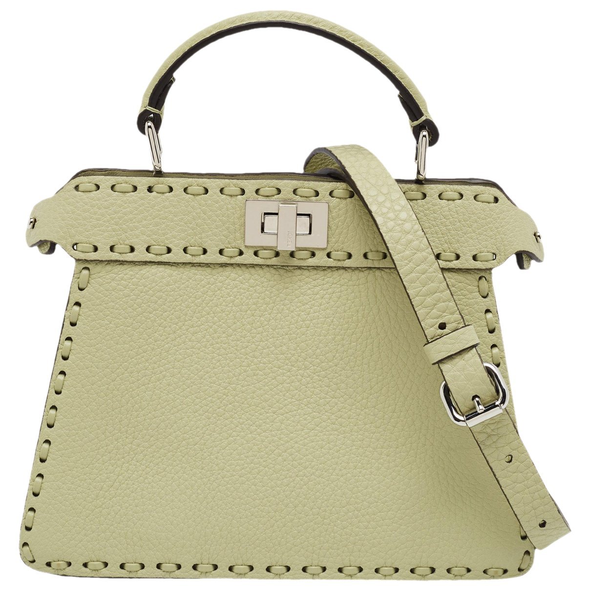 Peekaboo leather satchel