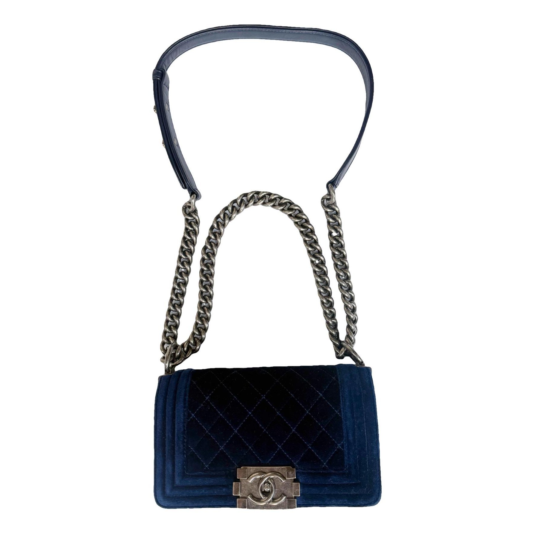 Boy velvet crossbody bag