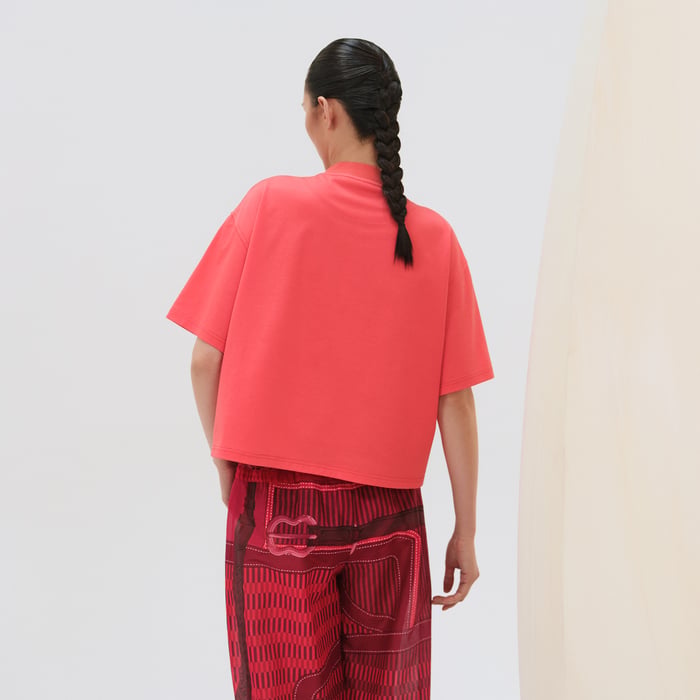 Rose Vermillon "Coaching Remix" Boxy Fit T-shirt
