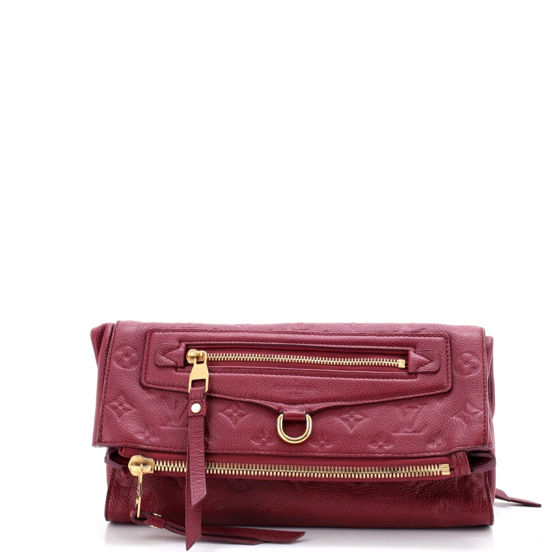 Leather clutch bag