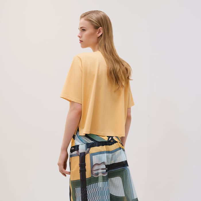 Jaune Labido "Les Clefs" Cropped T-shirt