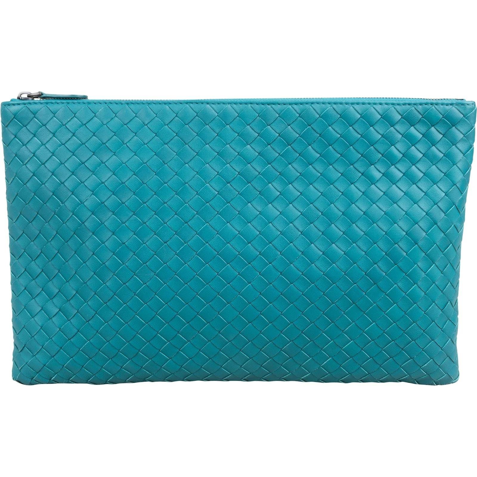 Leather clutch bag