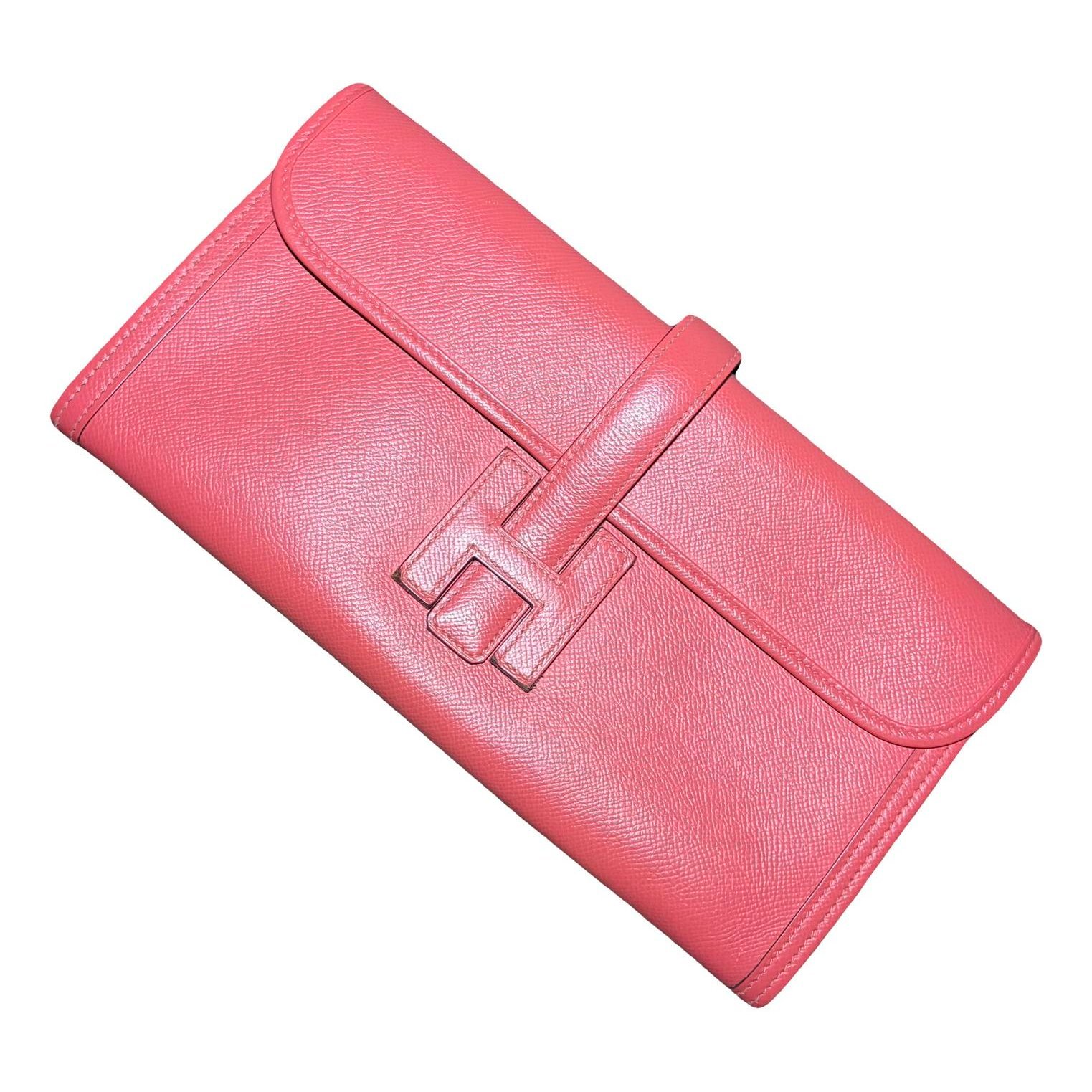 Jige leather clutch bag