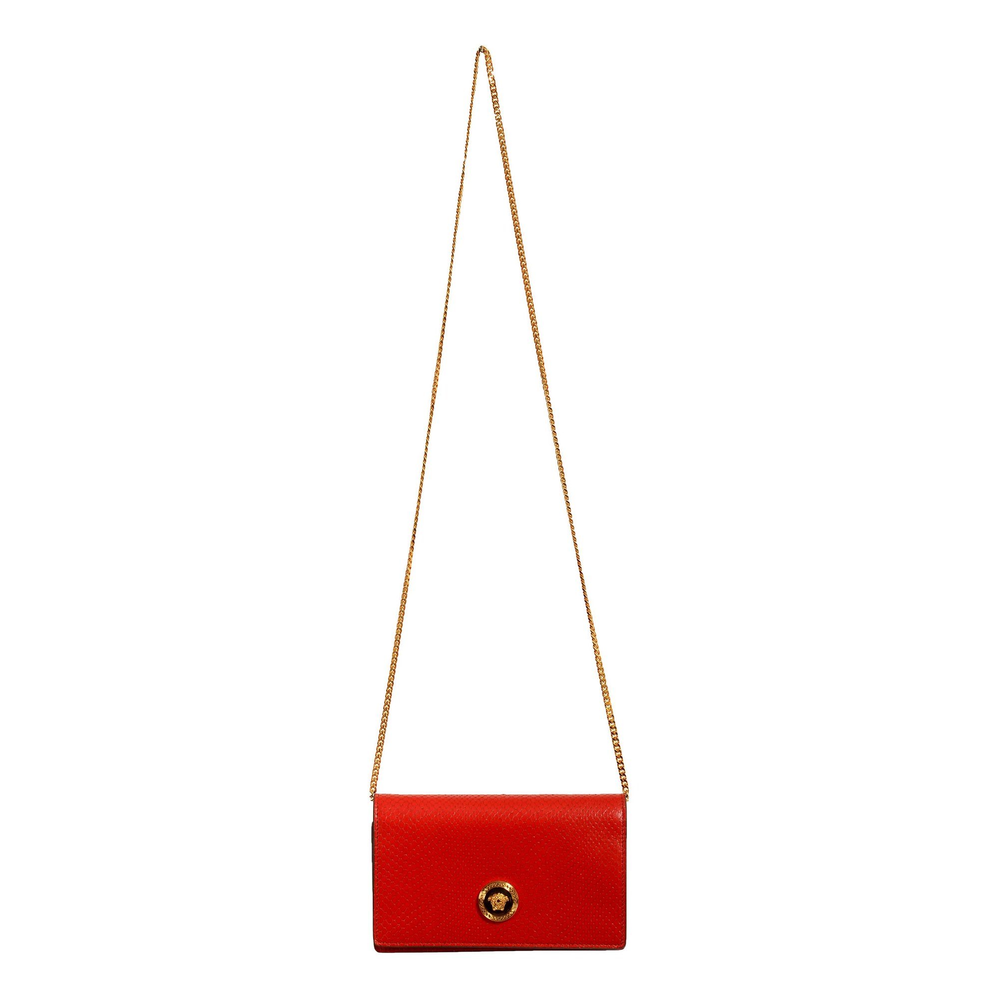 Versace La Medusa leather clutch bag