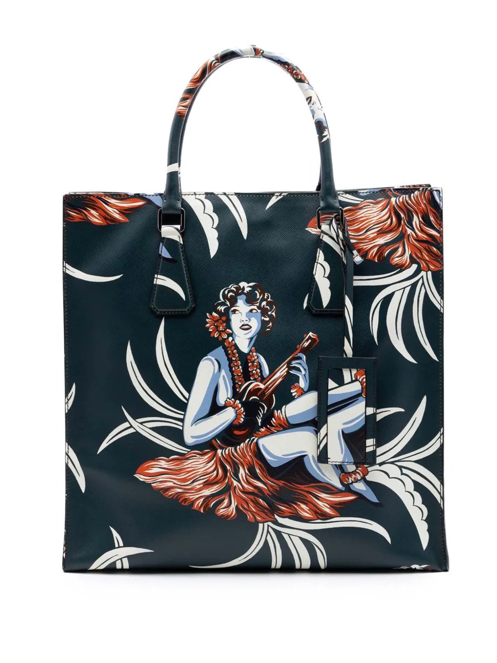 Prada 2013-2026 Saffiano Hawaiian Print tote bag