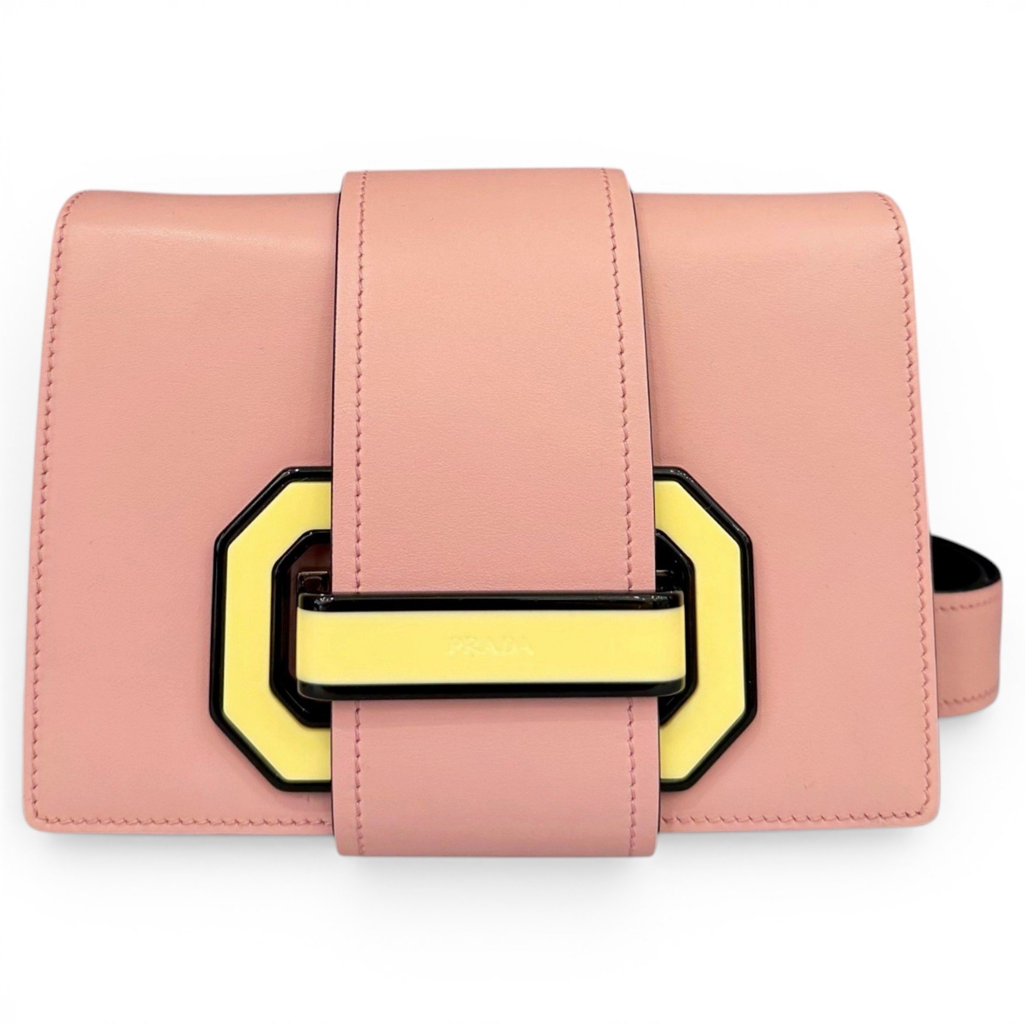 Ribbon pony-style calfskin handbag