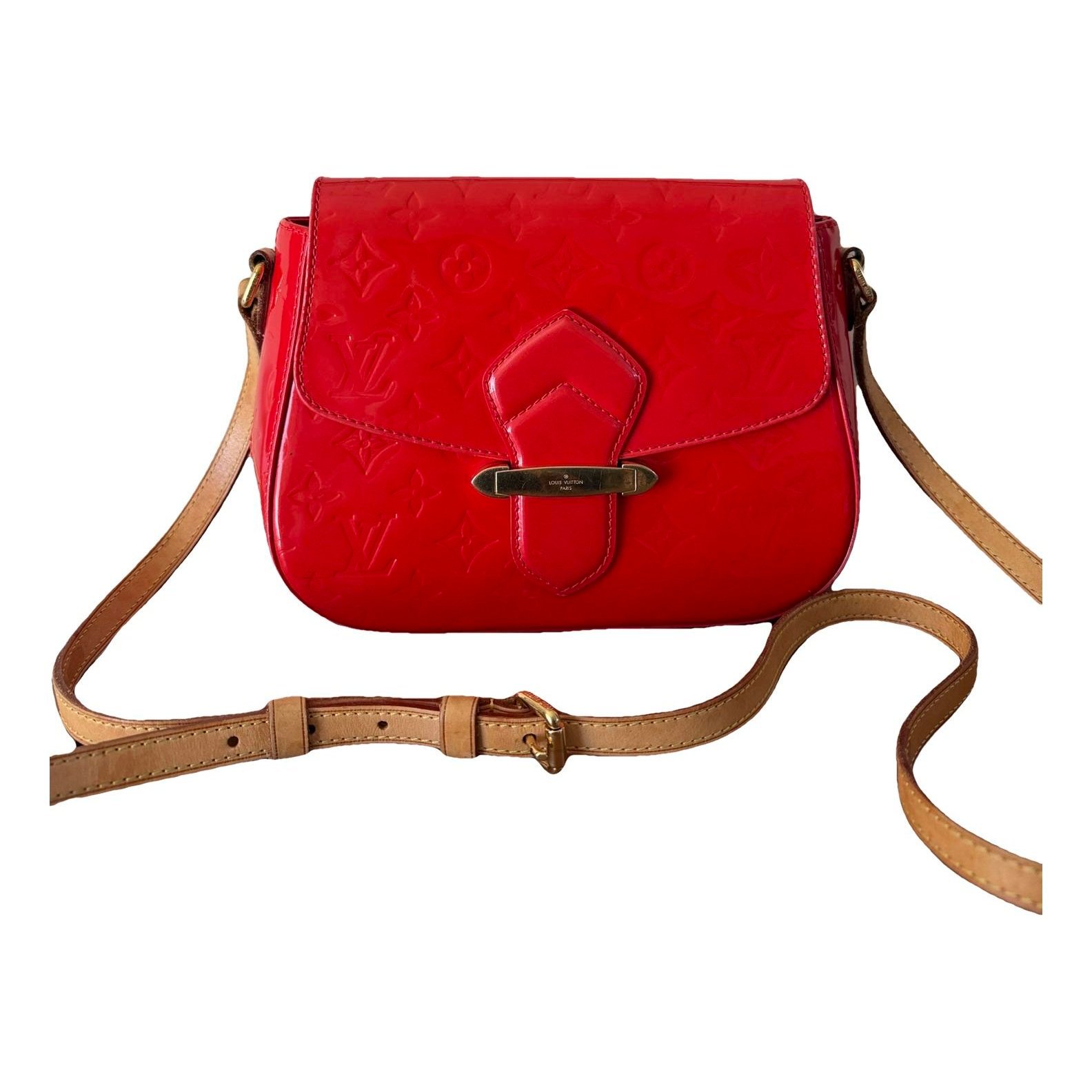 Bellflower patent leather crossbody bag