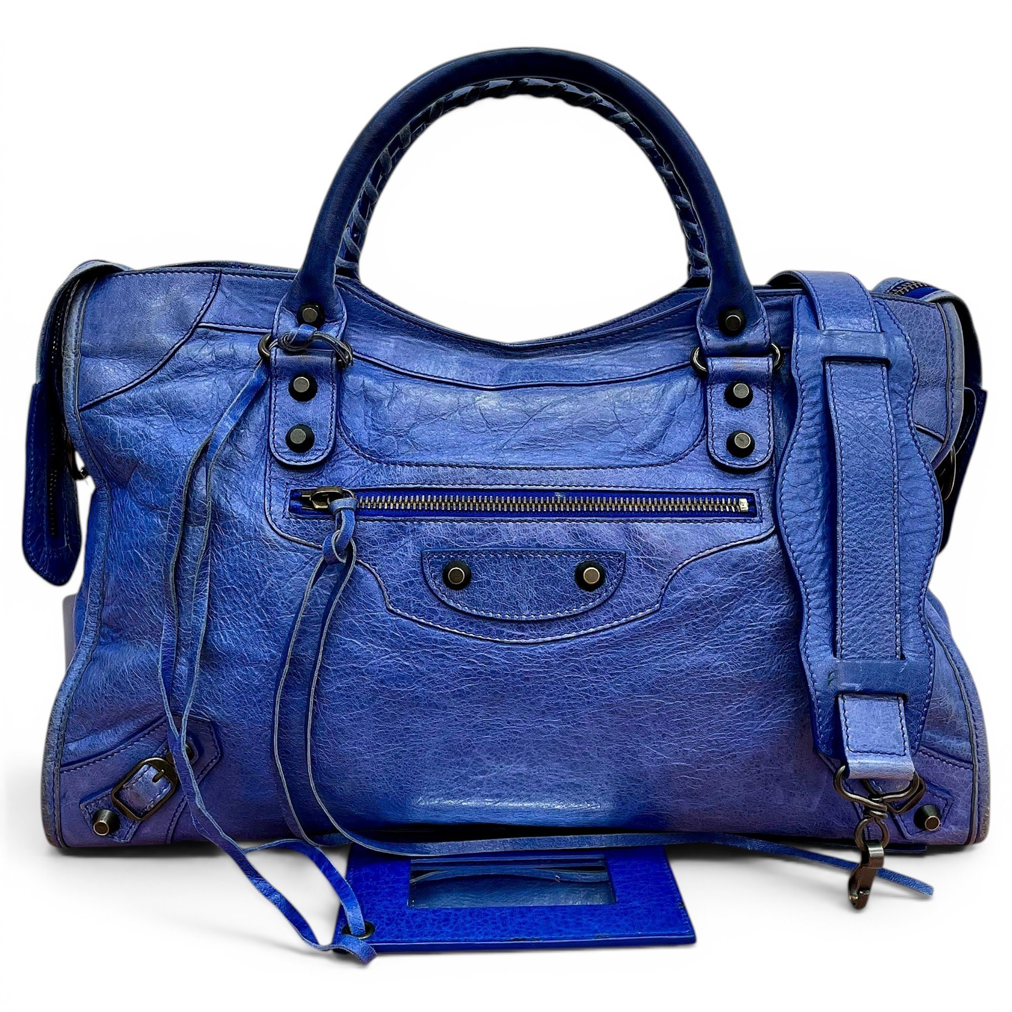 City leather handbag