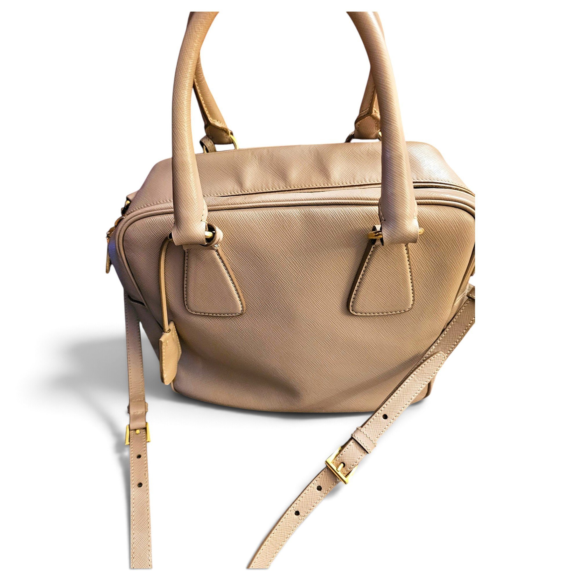 Promenade leather bowling bag