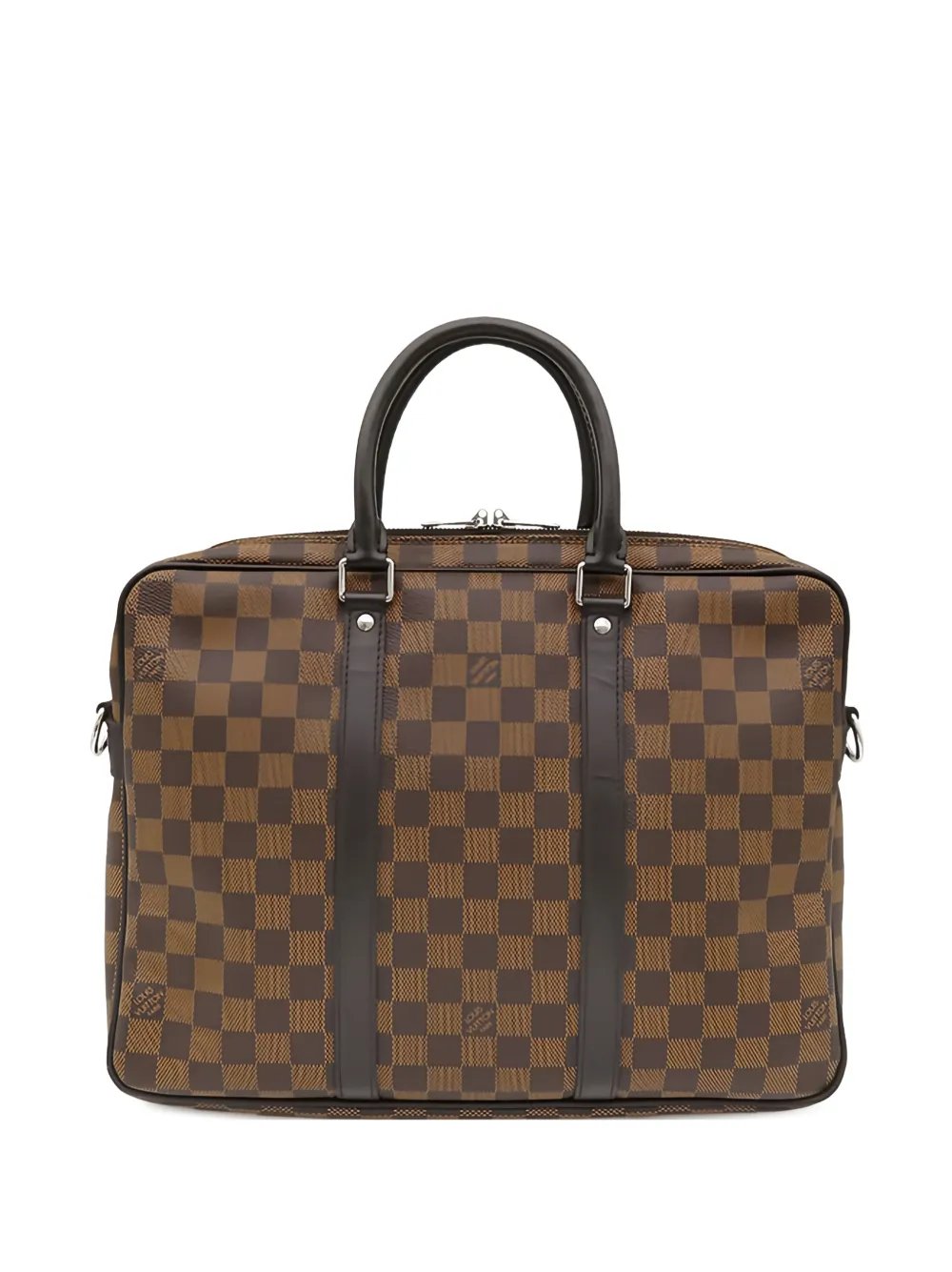 2015 Damier Ebene Porte Documents Voyage PM business bag