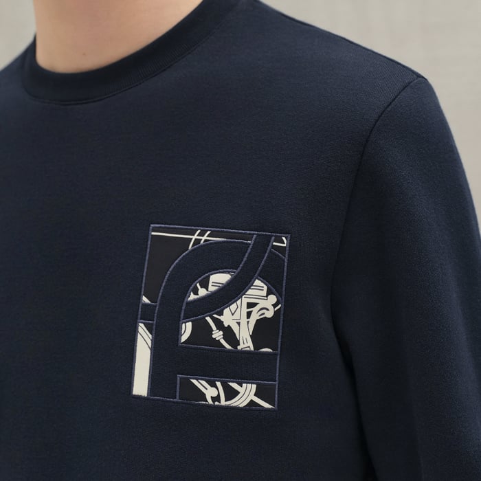 Marine "Ex-libris" Crewneck Sweater