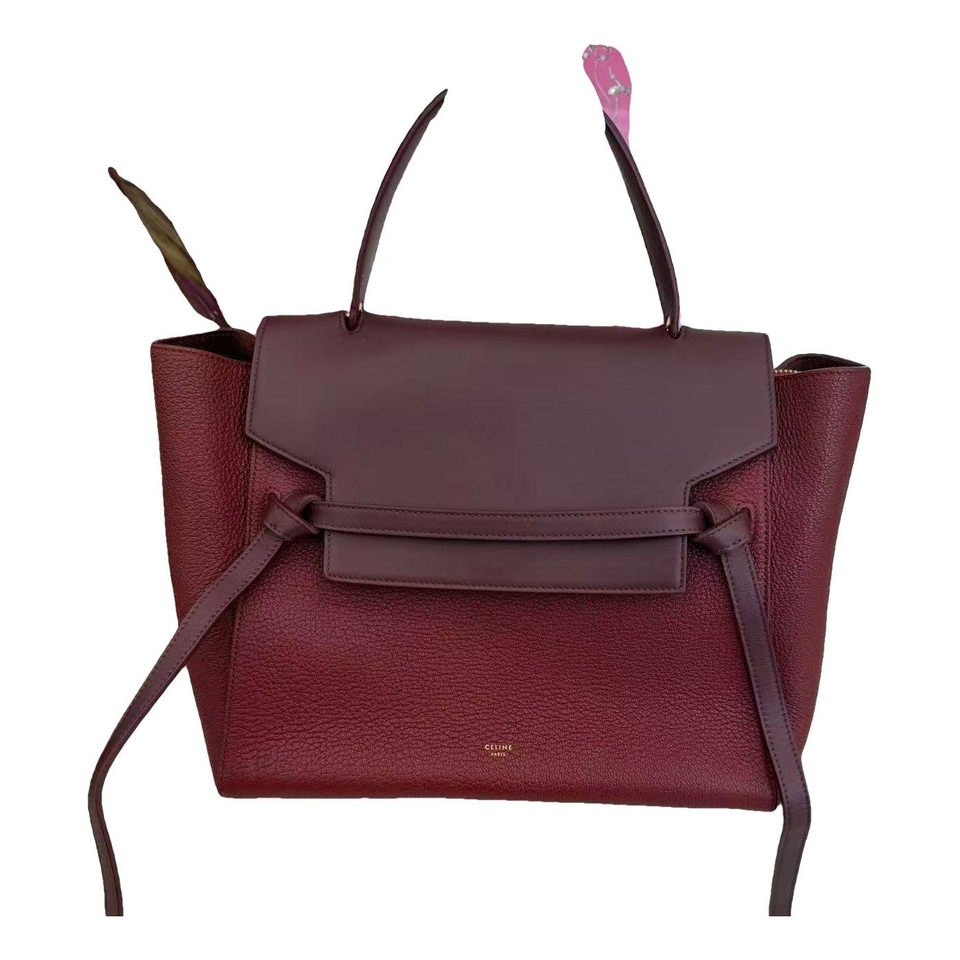 Belt leather handbag